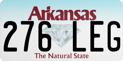 AR license plate 276LEG