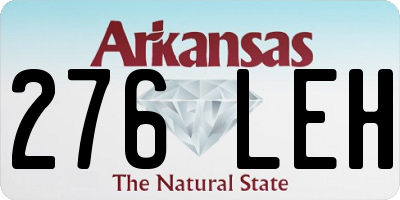 AR license plate 276LEH