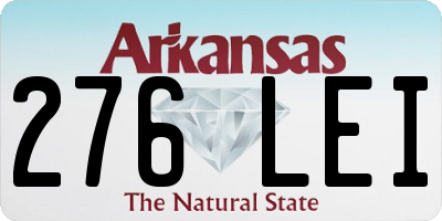 AR license plate 276LEI