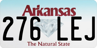 AR license plate 276LEJ
