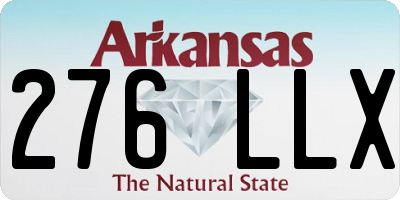 AR license plate 276LLX