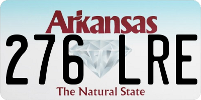 AR license plate 276LRE