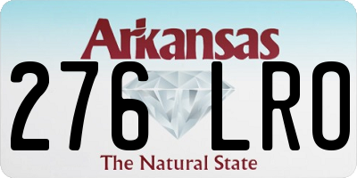 AR license plate 276LRO