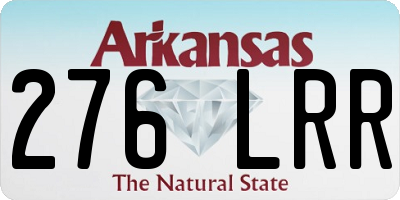 AR license plate 276LRR