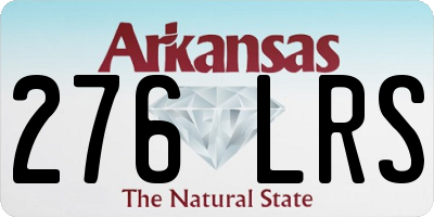 AR license plate 276LRS
