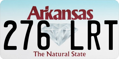 AR license plate 276LRT