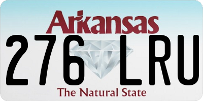 AR license plate 276LRU