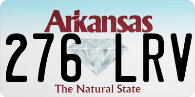 AR license plate 276LRV