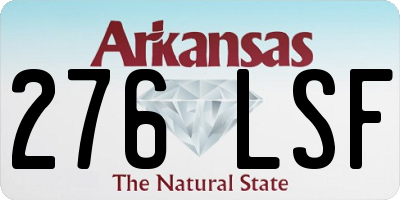 AR license plate 276LSF