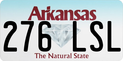AR license plate 276LSL