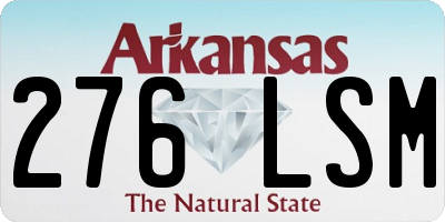 AR license plate 276LSM