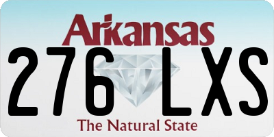 AR license plate 276LXS