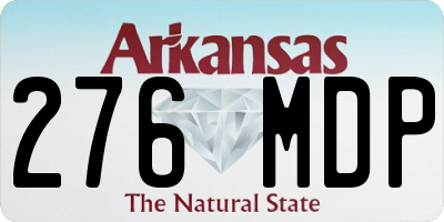AR license plate 276MDP