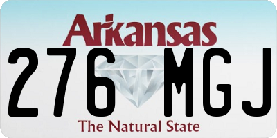 AR license plate 276MGJ