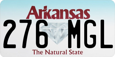 AR license plate 276MGL