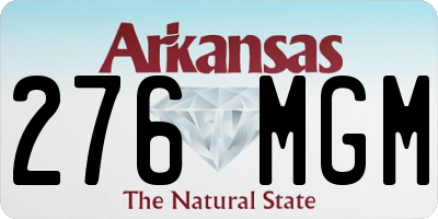 AR license plate 276MGM