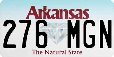 AR license plate 276MGN