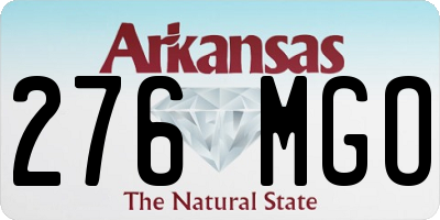 AR license plate 276MGO