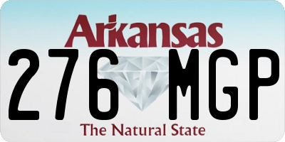 AR license plate 276MGP