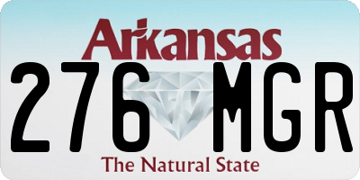 AR license plate 276MGR