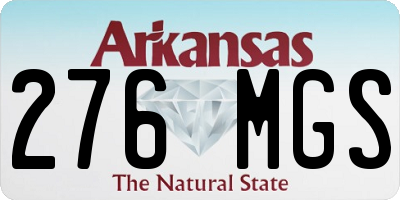 AR license plate 276MGS