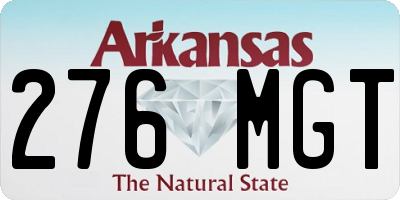 AR license plate 276MGT
