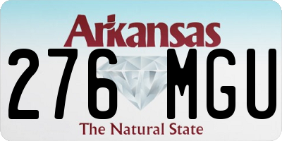 AR license plate 276MGU