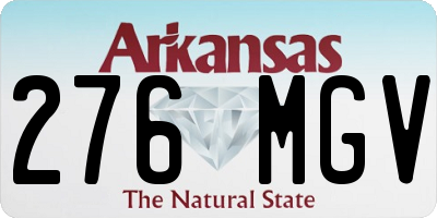 AR license plate 276MGV