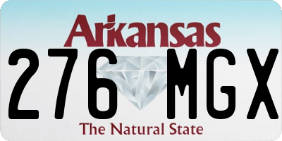 AR license plate 276MGX
