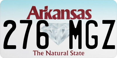 AR license plate 276MGZ