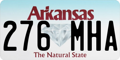 AR license plate 276MHA