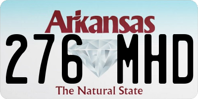 AR license plate 276MHD