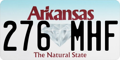 AR license plate 276MHF