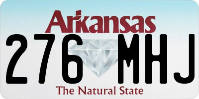 AR license plate 276MHJ