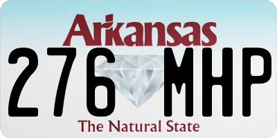 AR license plate 276MHP
