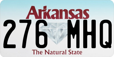 AR license plate 276MHQ