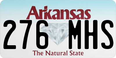 AR license plate 276MHS