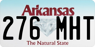 AR license plate 276MHT
