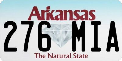 AR license plate 276MIA