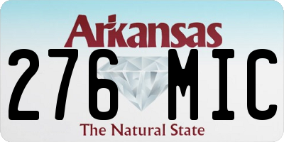 AR license plate 276MIC