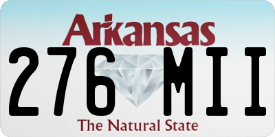 AR license plate 276MII