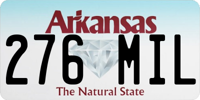 AR license plate 276MIL