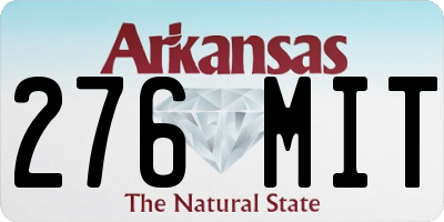AR license plate 276MIT