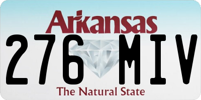 AR license plate 276MIV