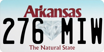 AR license plate 276MIW