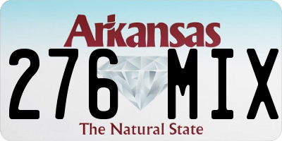 AR license plate 276MIX