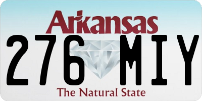 AR license plate 276MIY