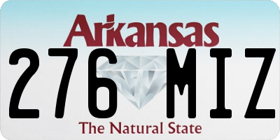AR license plate 276MIZ