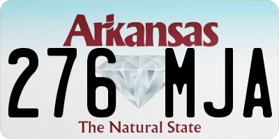 AR license plate 276MJA