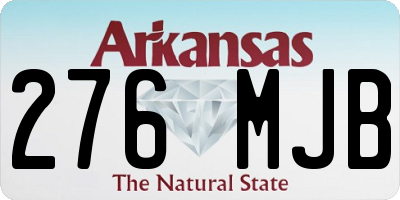 AR license plate 276MJB